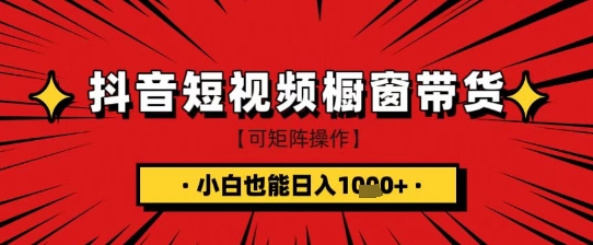 抖音短视频食品橱窗带货，小白轻松上手日入1k+【揭秘】-泡泡网创