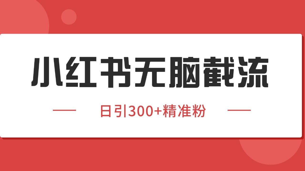 小红书截流同行客源，独家野路子获客玩法 日引200+暴力获客-泡泡网创