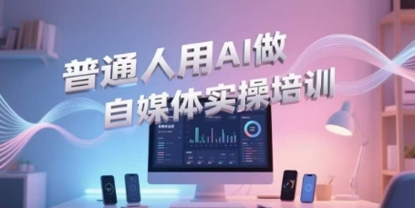 普通人用AI做自媒体实操培训，普通人一个人用ai做自媒体，视频制作、短视频引流、直播带货，轻松入门-泡泡网创
