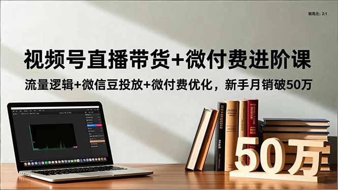 视频号直播带货+微付费进阶课：流量逻辑+微信豆投放+微付费优化，新手月销破50万-泡泡网创
