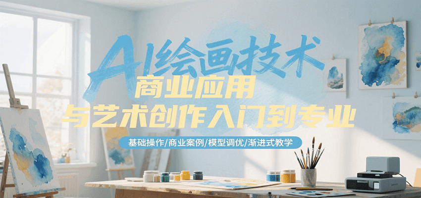 AI绘画技术商业应用与艺术创作入门到专业，基础操作/商业案例/模型调优/渐进式教学-泡泡网创