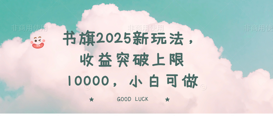 书旗2025新玩法，收益突破上限10000，小白可做-泡泡网创
