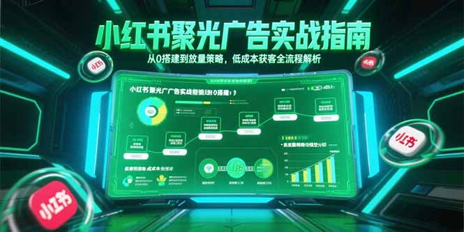 小红书聚光广告实战指南，从0搭建到放量策略，低成本获客全流程解析-泡泡网创