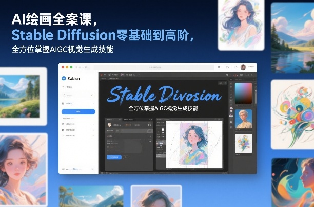 AI绘画全案课，Stable Diffusion零基础到高阶，全方位掌握AIGC视觉生成技能-泡泡网创