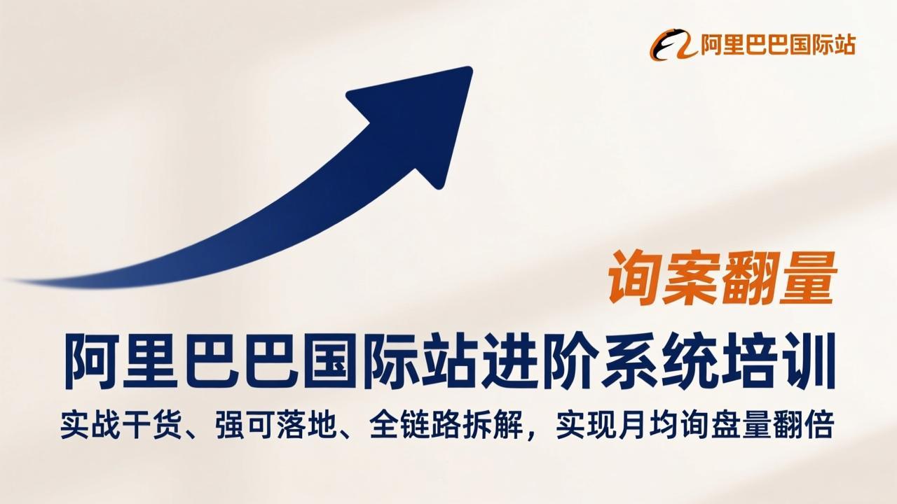 阿里巴巴国际站进阶系统培训，实战干货、强可落地、全链路拆解，实现月均询盘量翻倍-泡泡网创