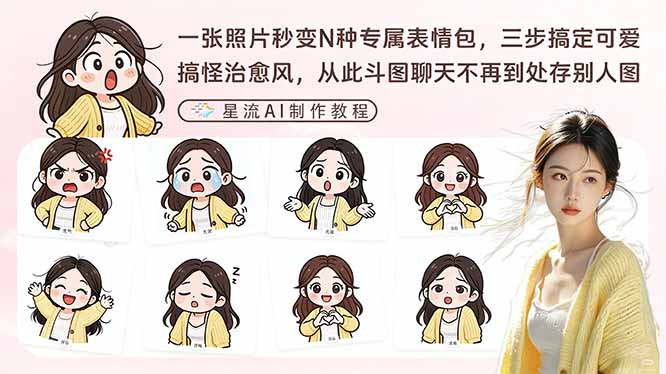 一张照片秒变N种专属表情包，三步搞定可爱搞怪治愈风，从此斗图聊天不再到处存别人图-泡泡网创