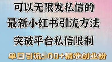最新“摆烂式”引流打法，小红书私信引流，单天引流100+-泡泡网创