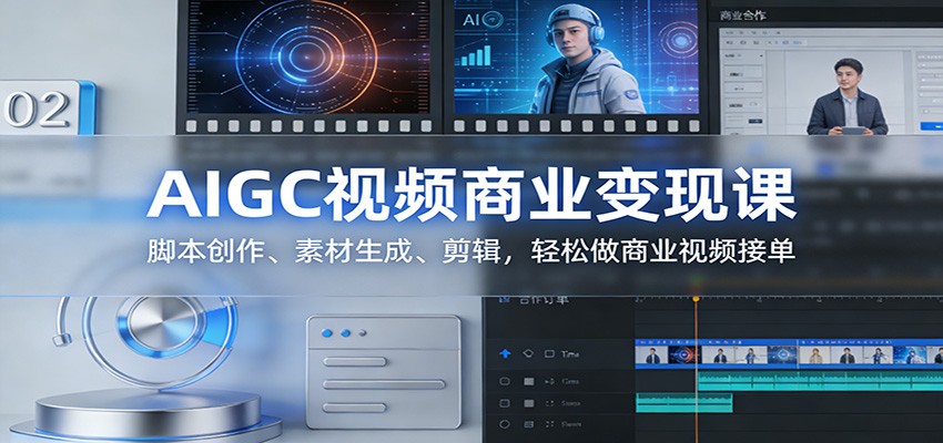 AIGC视频商业变现课：脚本创作、素材生成、剪辑，轻松做商业视频接单-泡泡网创