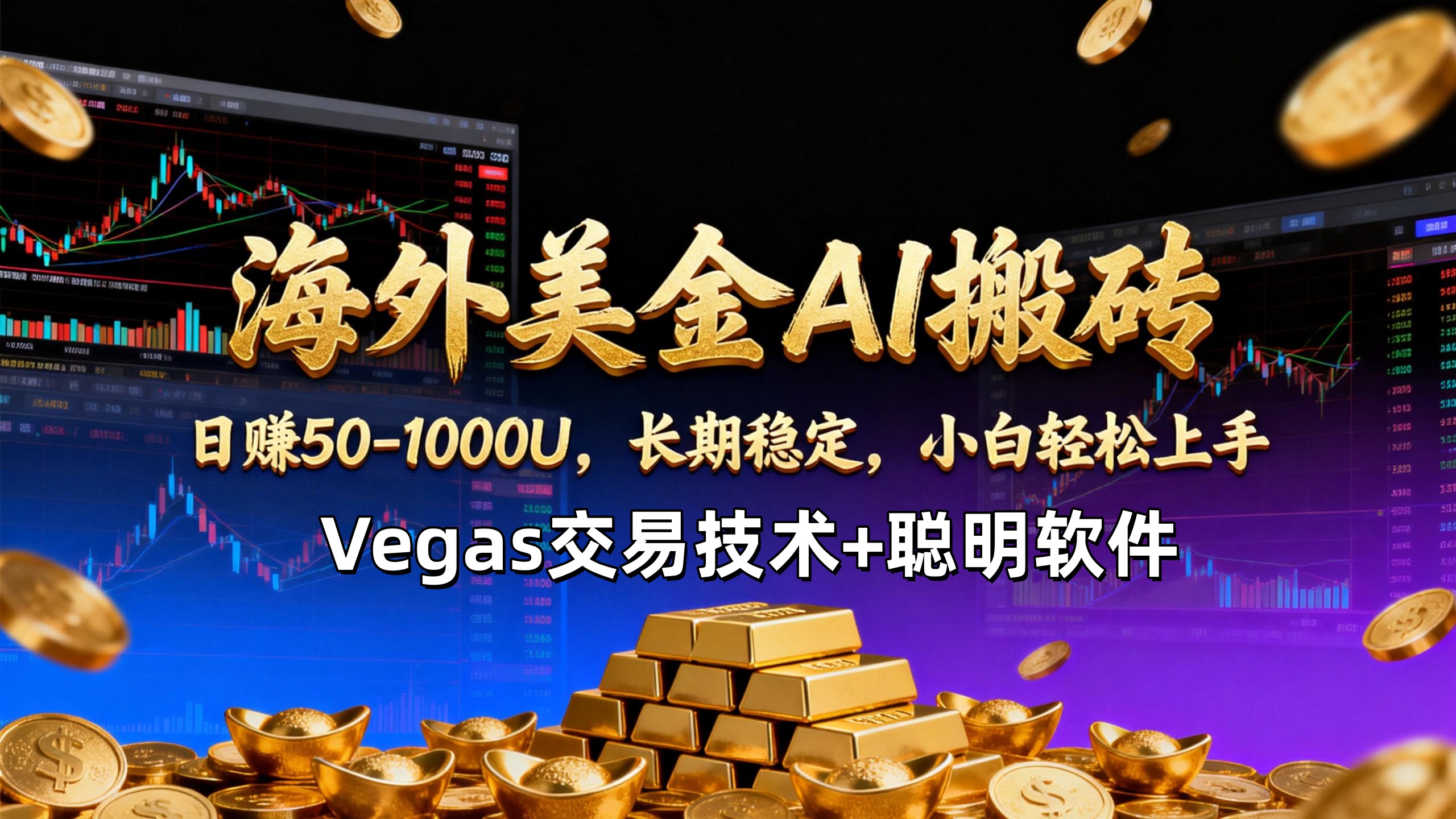 【海外美金AI搬砖】Vegas交易技术+聪明软件，日赚50-1000U，长期稳定，小白轻松上手。-泡泡网创