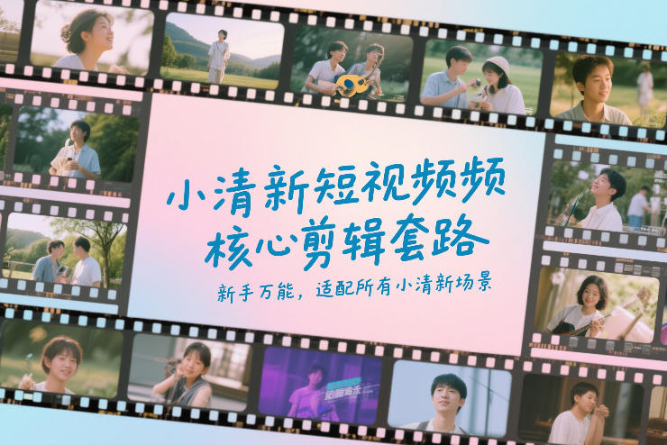 小清新短视频核心剪辑套路，新手万能，适配所有小清新场景-泡泡网创