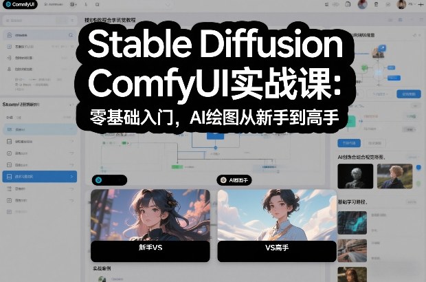 Stable Diffusion ComfyUI实战课：零基础入门，AI绘图从新手到高手-泡泡网创