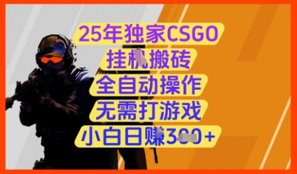 25年独家CSGO挂G搬砖，全自动操作，无需打游戏，小白日入3张+【揭秘】-泡泡网创