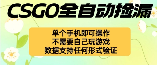 自动挂G捡漏，不用自己挂G不用玩游戏，一个手机即可操作，新手小白轻松月入1W+【揭秘】-泡泡网创