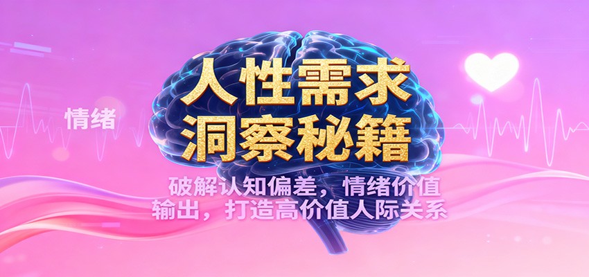 人性需求洞察秘籍，破解认知偏差，情绪价值输出，打造高价值人际关系-泡泡网创