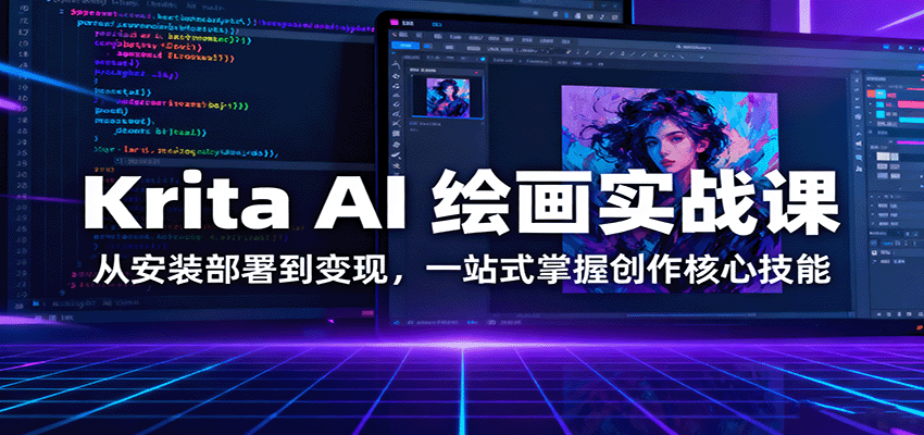 Krita AI 绘画实战课：从安装部署到变现，一站式掌握创作核心技能-泡泡网创