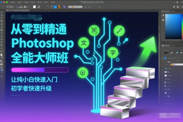 从零到精通Photoshop全能大师班，让纯小白快速入门，初学者快速升级-泡泡网创