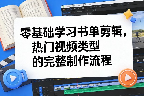 零基础学习书单剪辑，热门视频类型的完整制作流程(更新2026)-泡泡网创
