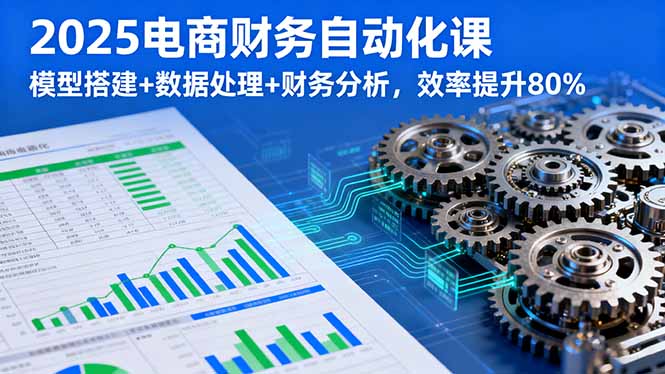 2025电商财务自动化课，模型搭建+数据处理+财务分析，效率提升80%-泡泡网创