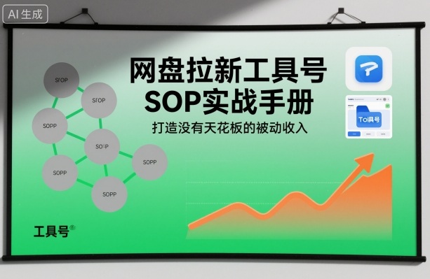 网盘拉新工具号SOP实战手册，打造没有天花板的被动收入-泡泡网创