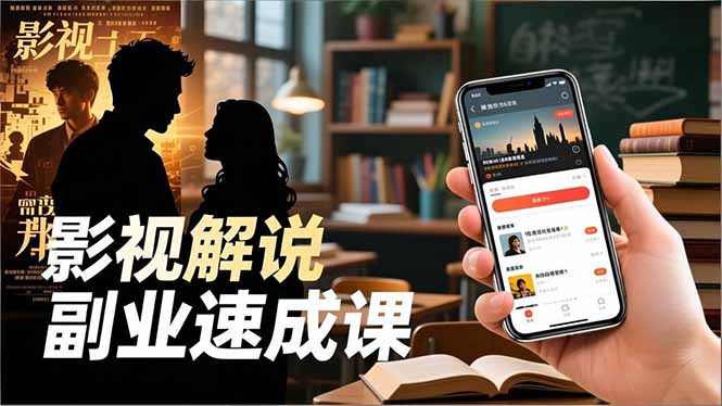 Tk影视解说副业速成课，软件安装、全流程实操、爆款预设，新手两周变现-泡泡网创