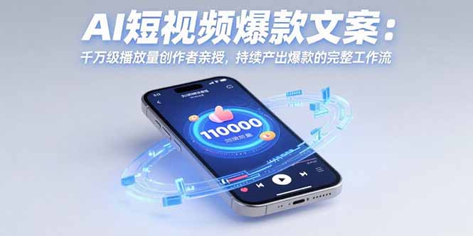 AI短视频爆款文案：千万级播放量创作者亲授，持续产出爆款的完整工作流-泡泡网创