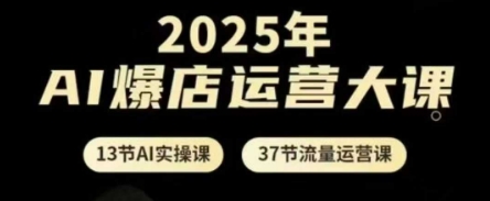 2025年AI爆店运营大课，13节AI实操课+37节流量运营课-泡泡网创