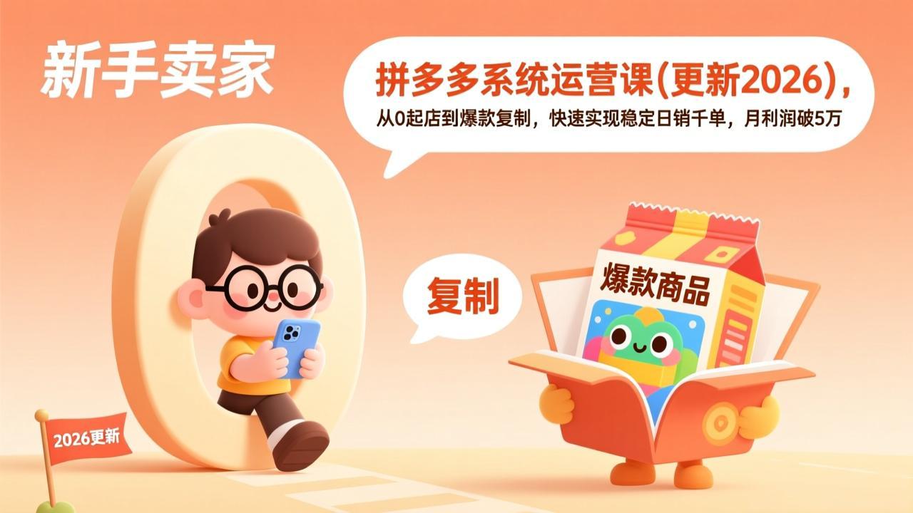 拼多多系统运营课(更新2026-泡泡网创