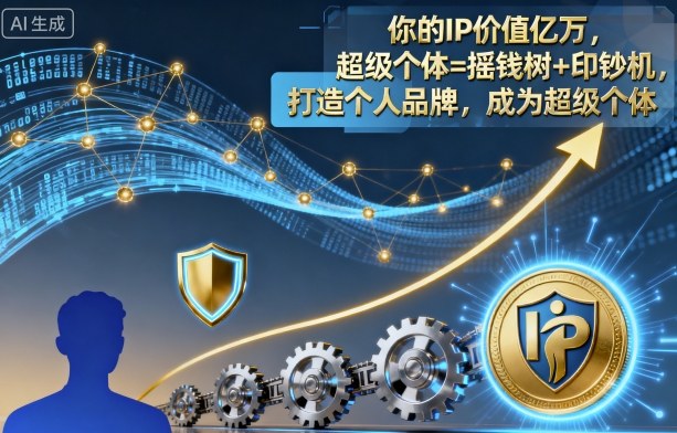 你的IP价值亿万，超级个体=摇钱树+印钞机，打造个人品牌，成为超级个体-泡泡网创