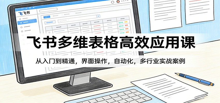飞书多维表格高效应用课：从入门到精通，界面操作，自动化，多行业实战案例-泡泡网创