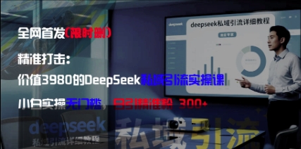 精准打击：价值3980的DeepSeek私域引流实操课，小白实操无门槛，日引精准粉300+-泡泡网创