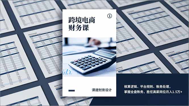 跨境电商财务课，核算逻辑、平台规则、账务处理，掌握全盘账务，胜任高薪岗位月入1.5万+-泡泡网创