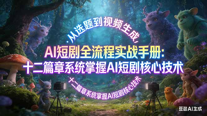 AI 短剧全流程实战手册：从选题到视频生成，十二篇章系统掌握 AI 短剧核心技术-泡泡网创