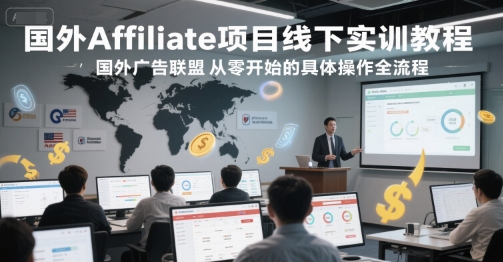 国外Affiliate项目线下实训教程，国外广告联盟从零开始的具体操作全流程-泡泡网创