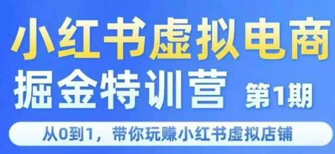 小红书虚拟电商掘金特训营第1期，从0到1，带你玩转小红书虚拟店铺-泡泡网创