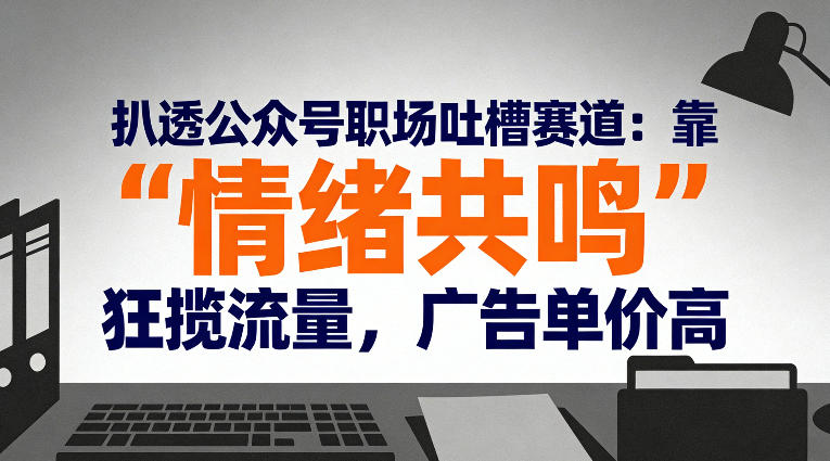 扒透公众号职场吐槽赛道：靠“情绪共鸣”狂揽流量，广告单价高-泡泡网创