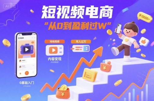 短视频电商：短视频变现从0到盈利过W-泡泡网创