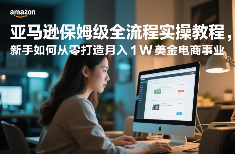 亚马逊保姆级全流程实操教程，新手如何从零打造月入1W美金电商事业-泡泡网创