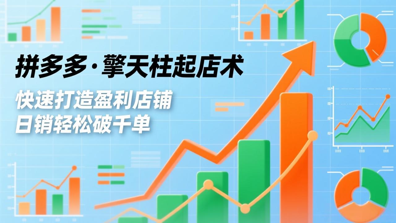 拼多多·擎天柱起店术，爆流布局、利润起飞、不断流，快速打造盈利店铺，日销轻松破千单-泡泡网创