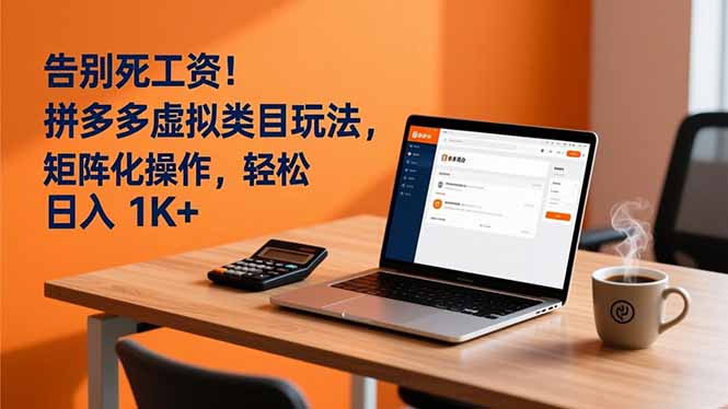 告别死工资！拼多多虚拟类目玩法，矩阵化操作，轻松日入 1K+-泡泡网创