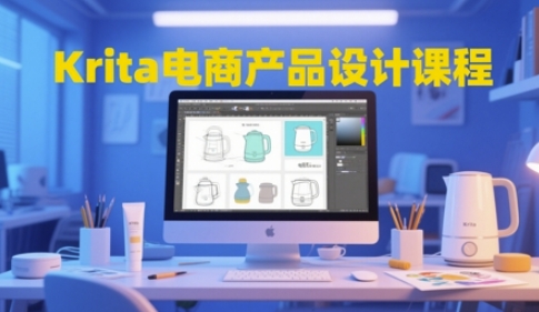 Krita电商产品设计课程，掌握从工具使用到创意落地的全链路设计能力-泡泡网创