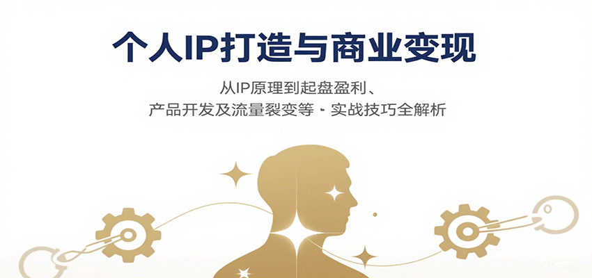 个人IP打造与商业变现，从IP原理到起盘盈利、产品开发及流量裂变等实战技巧全解析-泡泡网创