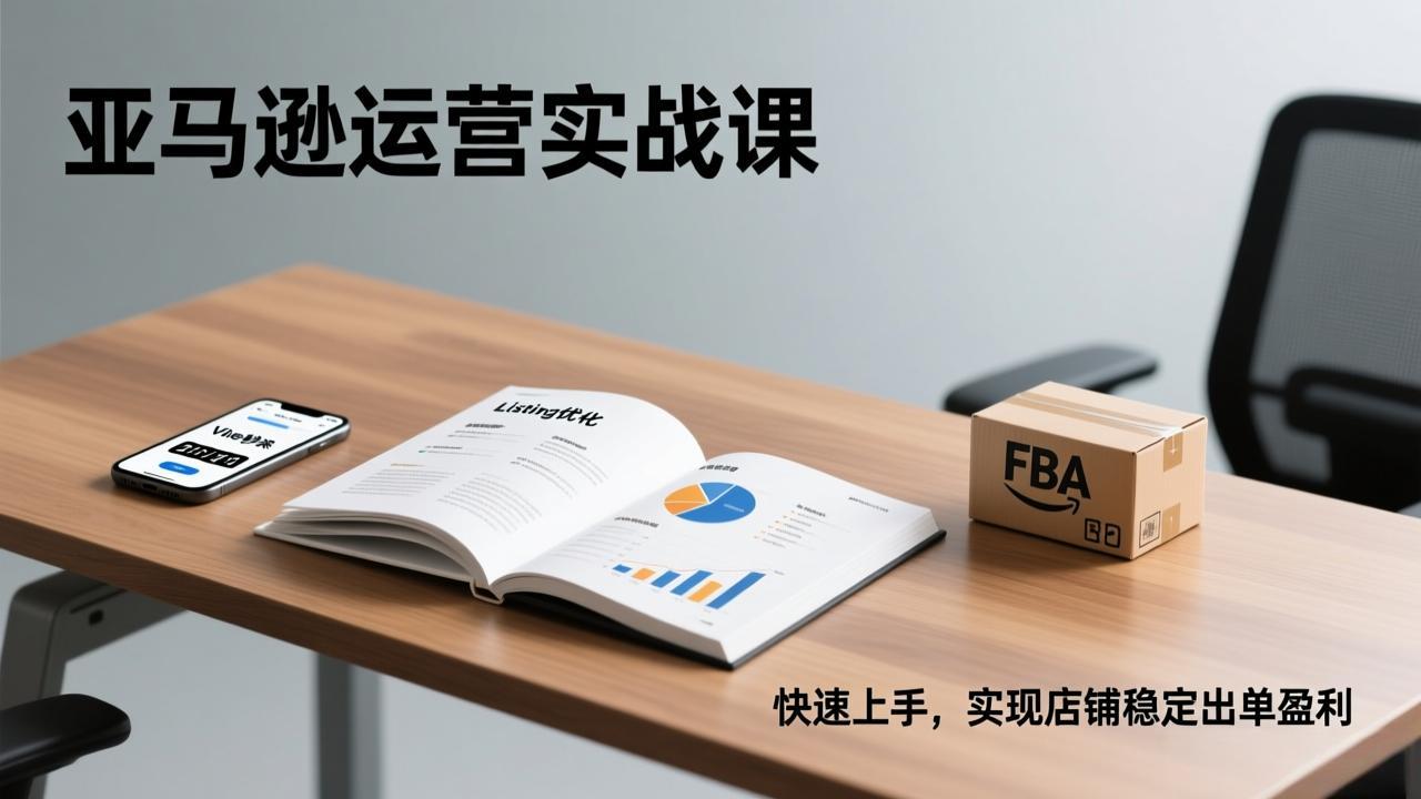 亚马逊运营实战课，Listing优化、Vine秒杀、FBA发货，快速上手，实现店铺稳定出单盈利-泡泡网创