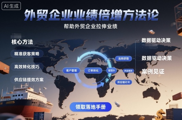 外贸企业业绩倍增方法论，帮助外贸企业拉伸业绩-泡泡网创