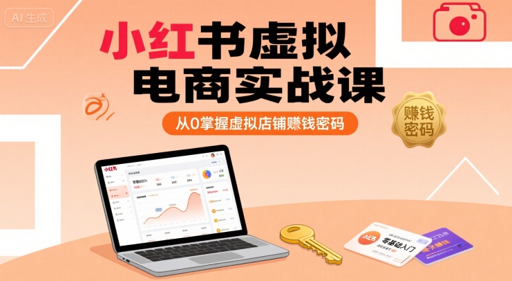小红书虚拟电商实战课，从0掌握虚拟店铺賺钱密码(更新)-泡泡网创