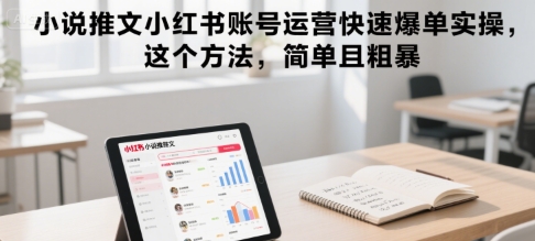 小说推文小红书账号运营快速爆单实操，这个方法，简单且粗暴-泡泡网创