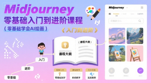 midjourney零基础入门到进阶课程，零基础学会AI绘画-泡泡网创