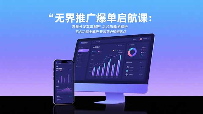 无界推广爆单启航课：流量分发算法解密 后台功能全解析 投放前必知避坑点-泡泡网创