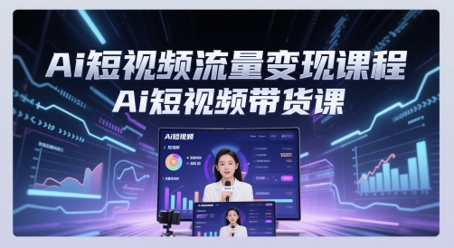 Ai短视频流量变现课程，Ai短视频带货课-泡泡网创