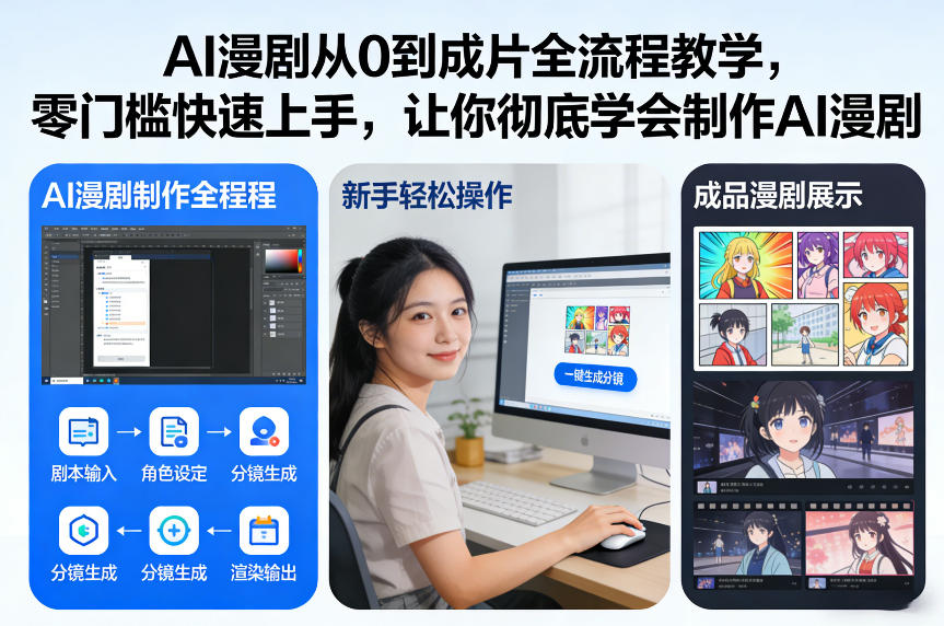 AI漫剧从0到成片全流程教学，零门槛快速上手，让你彻底学会制作AI漫剧【保姆级教程】-泡泡网创