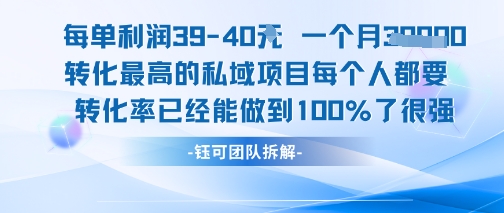 每单利润40一个月7k+转化最高的私域项目，每个人都要的产品转化率已经能做到100%-泡泡网创